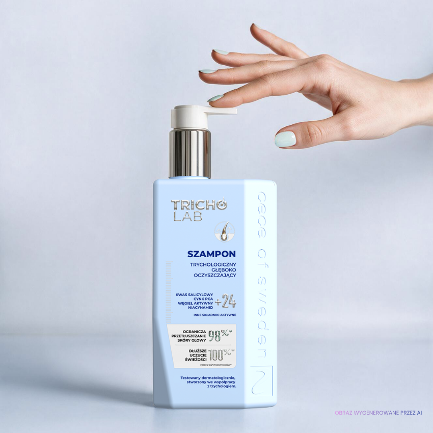 SZAMPON NIEBIESKI TRICHO LAB Szampon trychologiczny głęboko oczyszczający 270ml