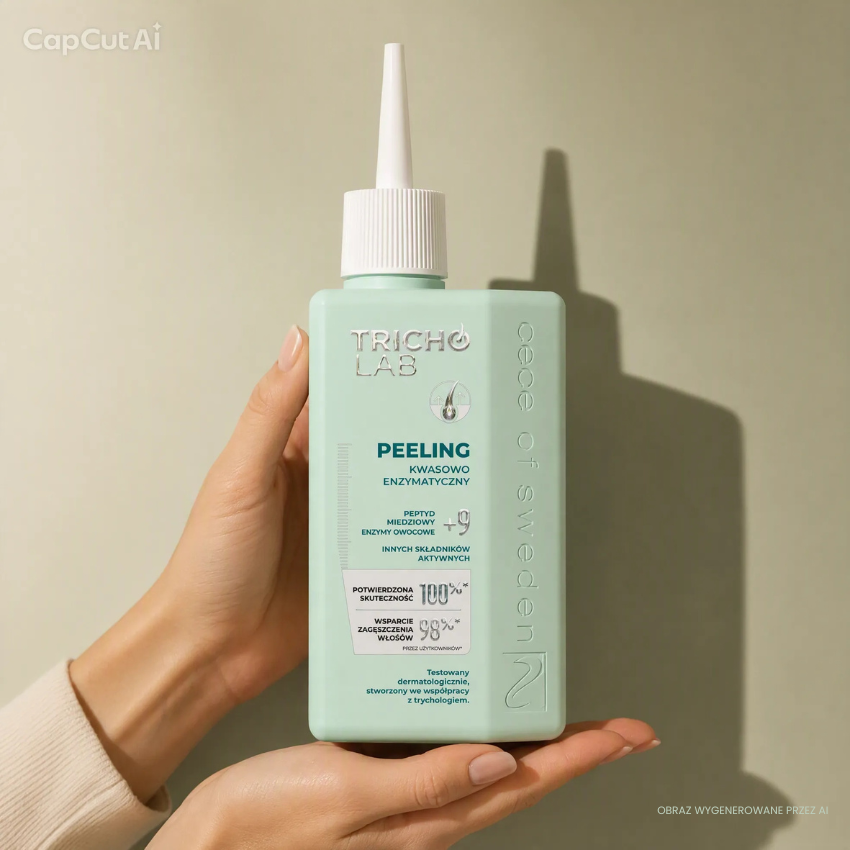 peeling zielony TRICHO LAB Peeling kwasowo-enzymatyczny przygotowujący skórę do dalszych etapów pielęgnacji 125ml